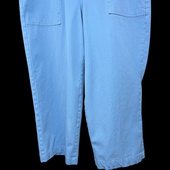 Anybody All-Streth Twill Wide Leg Cropped Pants Dusk Blue Medium Pockets Casual - Picture 6 of 14